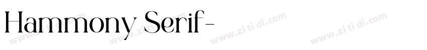 Hammony Serif字体转换